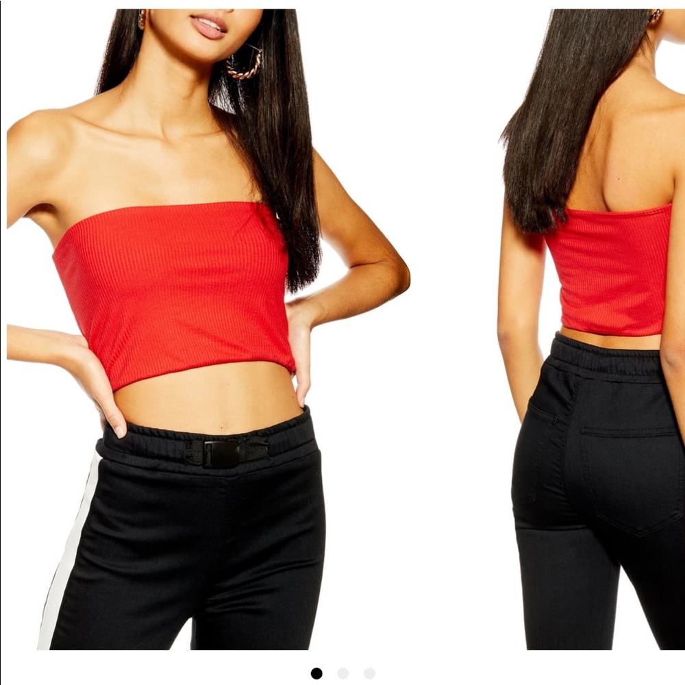 Topshop red tube top. Worn once.